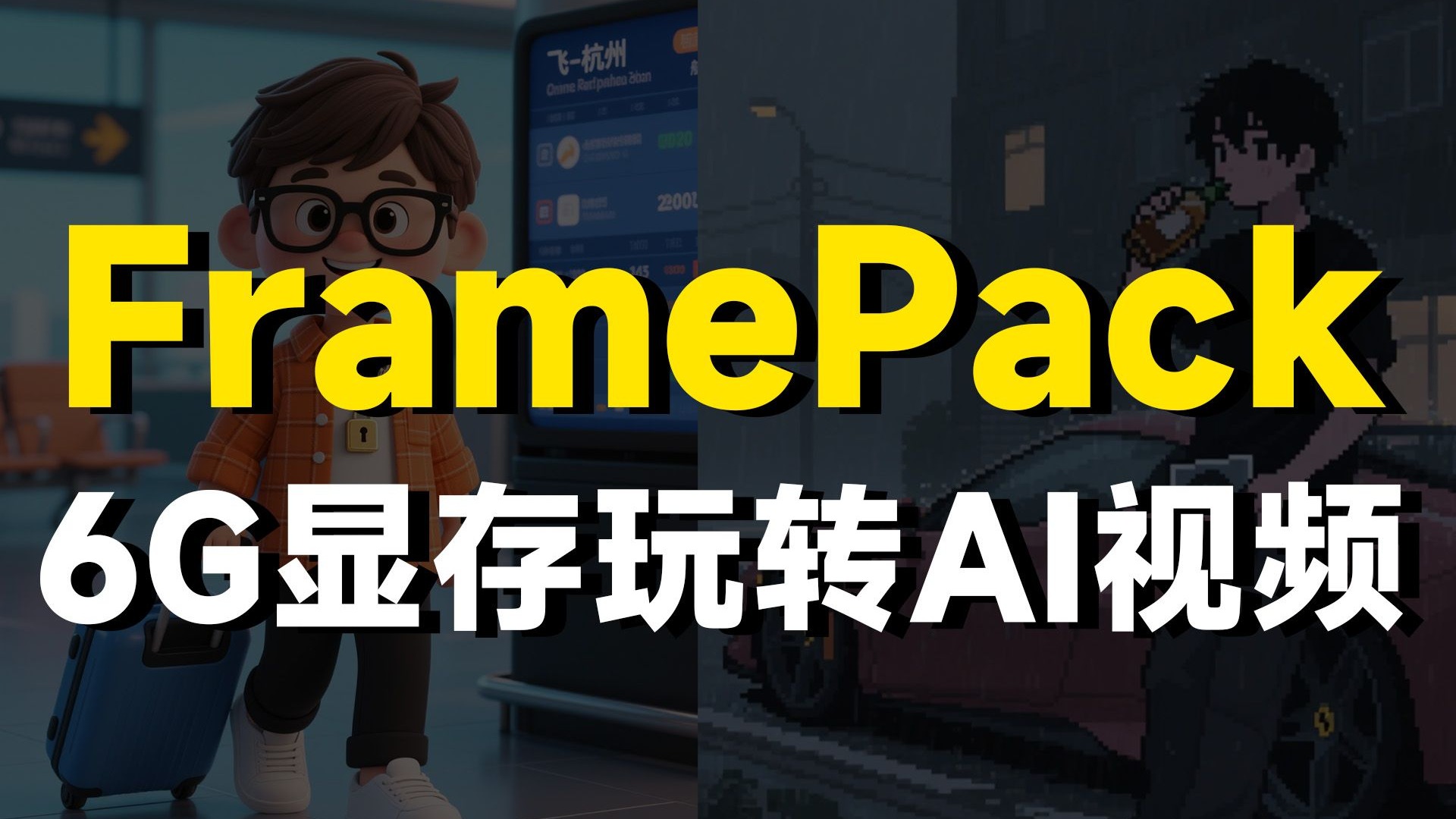 最强图生视频FramePack中文一体包，6G显存可玩